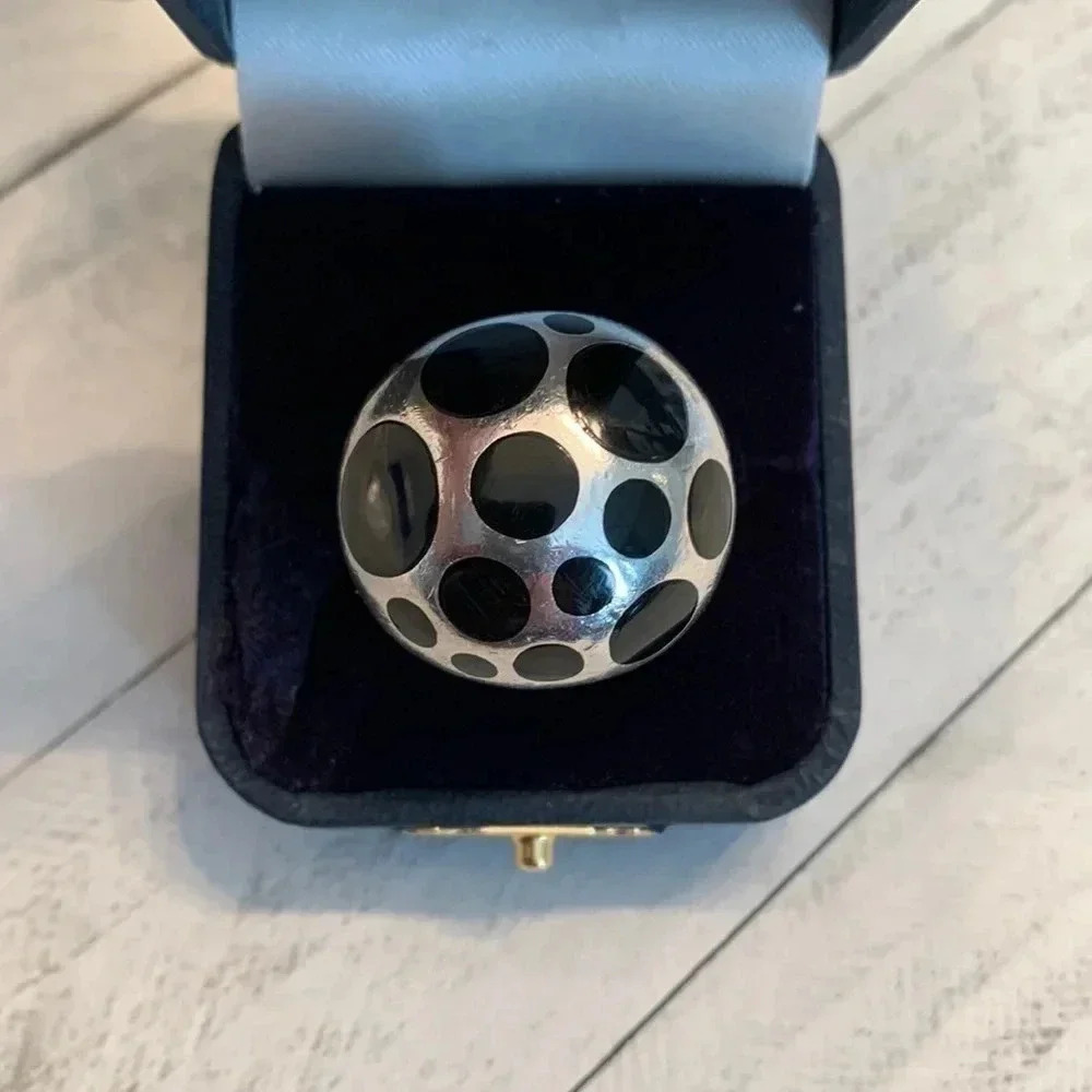 Black Dot  925 Ring